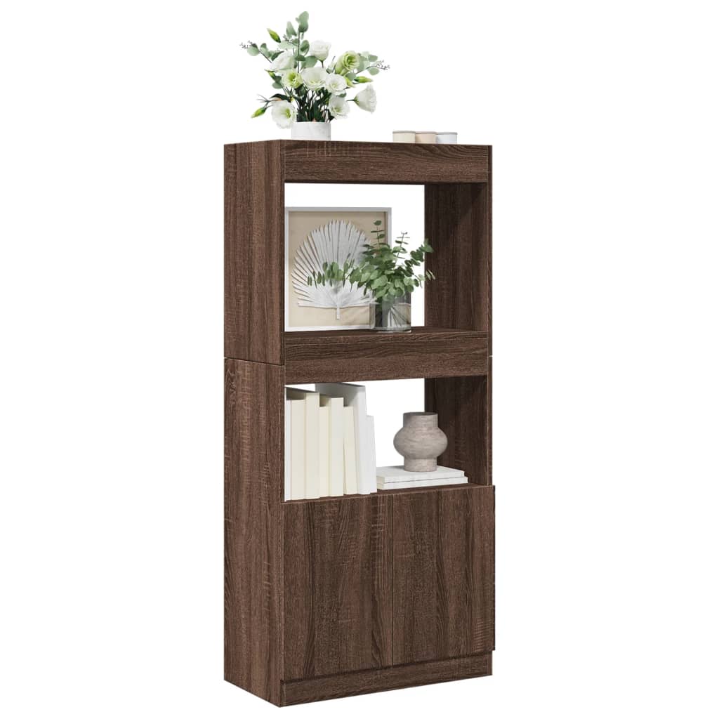 Credenza Rovere Marrone 63x33x140 cm in Truciolato | homemem39