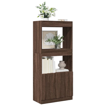 Credenza Rovere Marrone 63x33x140 cm in Truciolato | homemem39