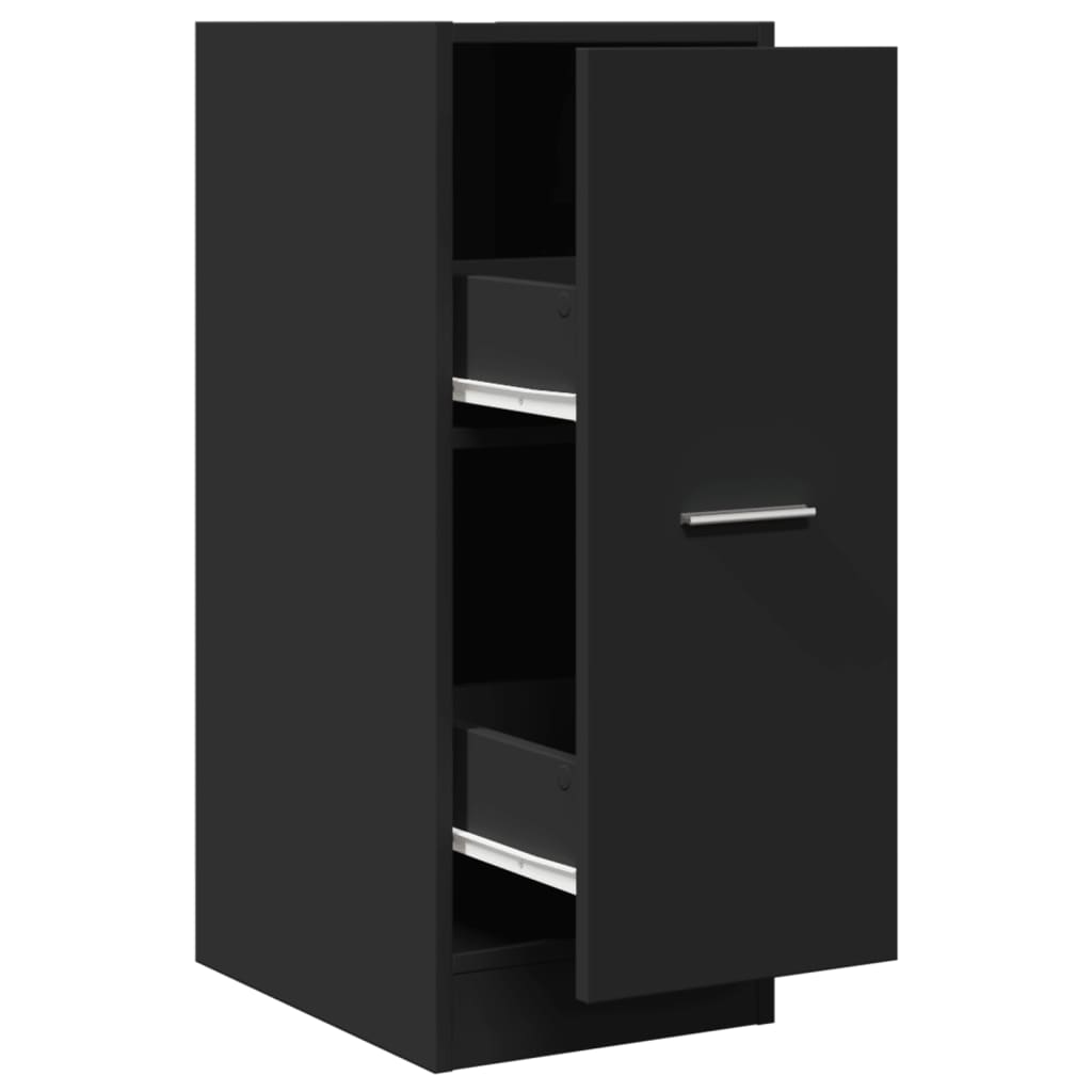 Armadietto da Farmacia Nero 30x41x77,5 cm in Truciolato | homemem39