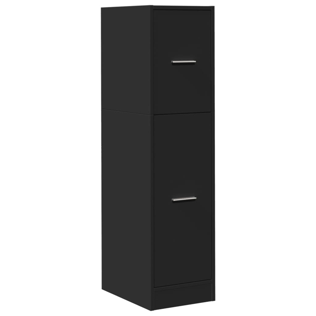Armadietto da Farmacia Nero 30x41x118 cm in Truciolato | homemem39