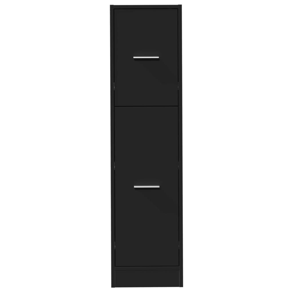 Armadietto da Farmacia Nero 30x41x118 cm in Truciolato | homemem39