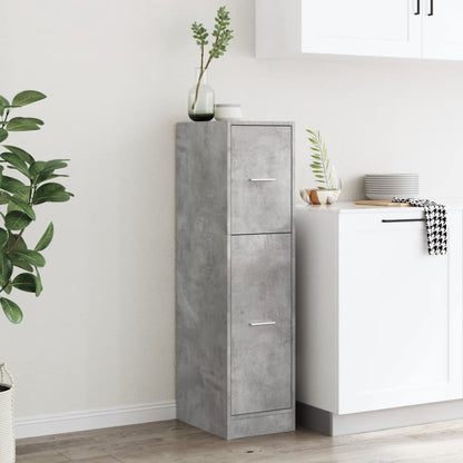Armadietto da Farmacia Grigio Cemento 30x41x118 cm Truciolato | homemem39