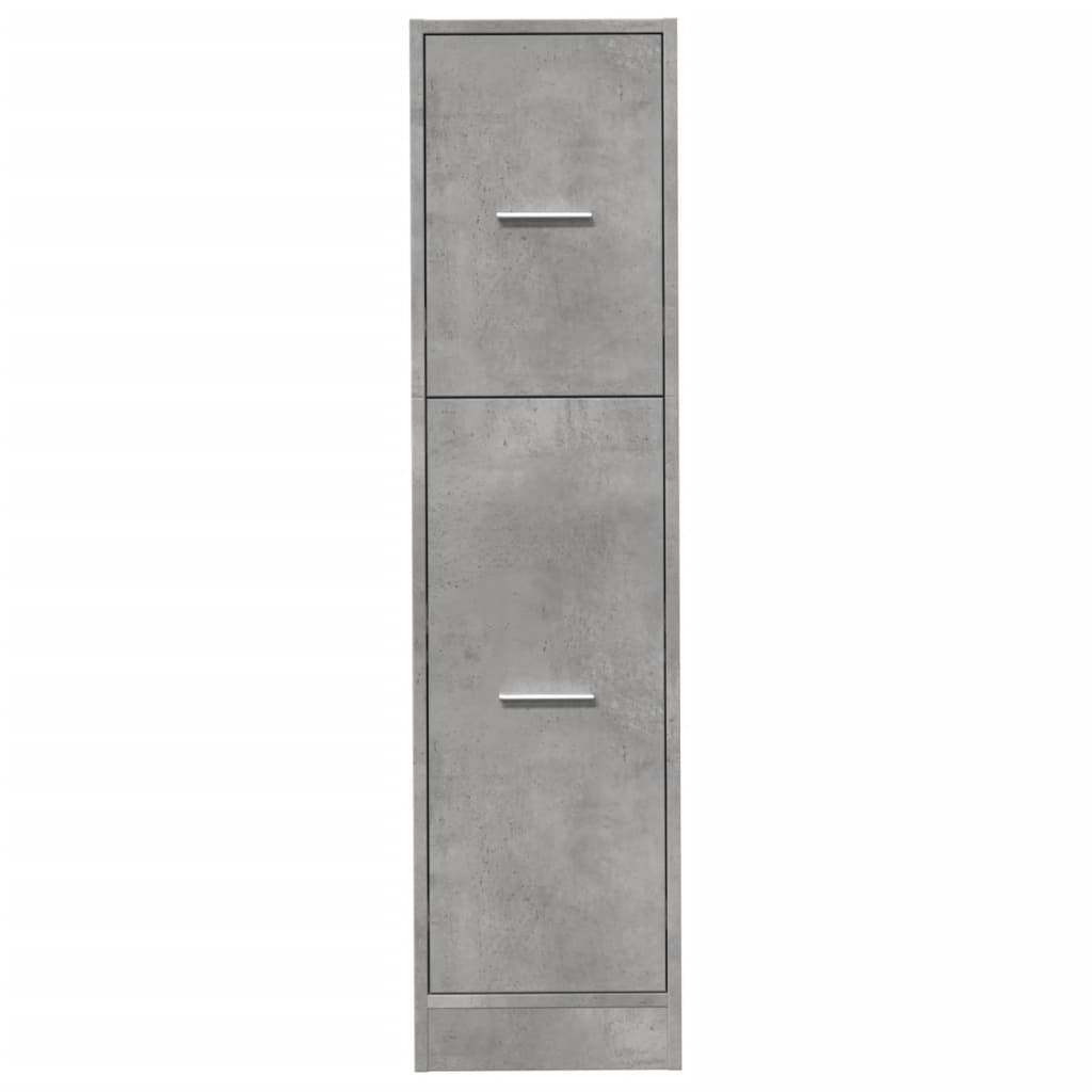 Armadietto da Farmacia Grigio Cemento 30x41x118 cm Truciolato | homemem39