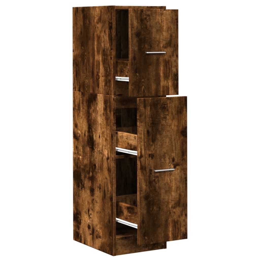Armadietto da Farmacia Rovere Fumo 30x41x118 cm in Truciolato | homemem39