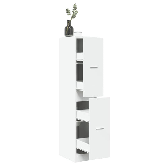 Mobiletto da Farmacia Bianco 30x41x144,5 cm Legno Agglomerato | homemem39