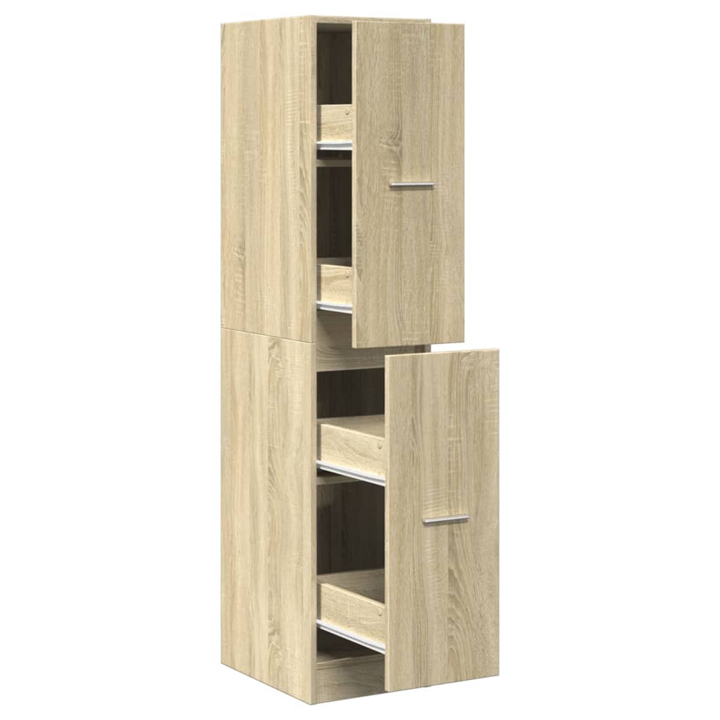 Mobiletto da Farmacia Rovere Sonoma 30x41x144,5 cm Legno Agglomerato | homemem39
