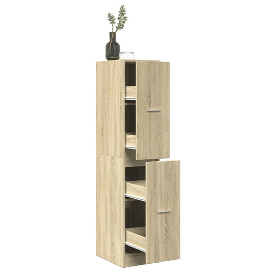 Mobiletto da Farmacia Rovere Sonoma 30x41x144,5 cm Legno Agglomerato | homemem39