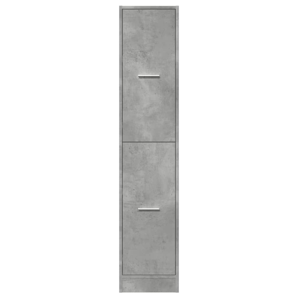 Armadietto da Farmacia Grigio Cemento 30x41x144,5 cm Truciolato | homemem39