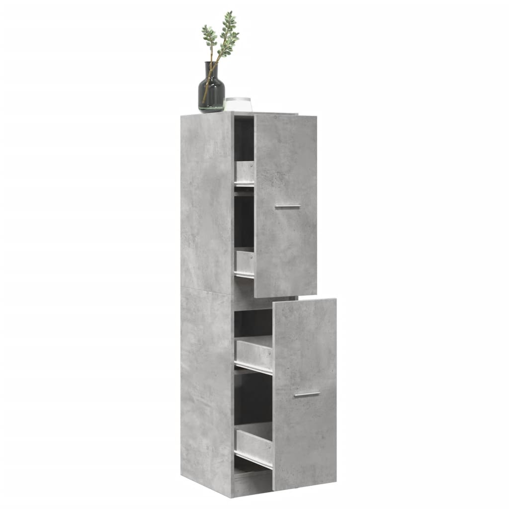 Armadietto da Farmacia Grigio Cemento 30x41x144,5 cm Truciolato | homemem39