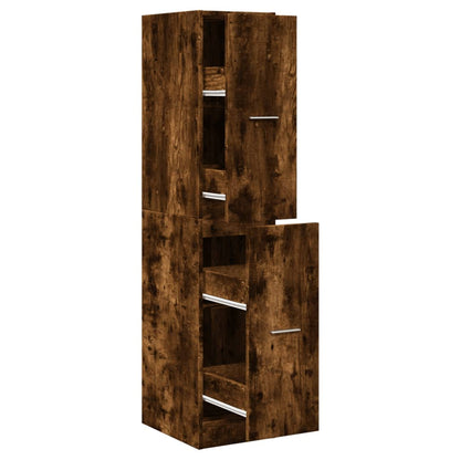 Armadietto da Farmacia Rovere Fumo 30x41x144,5 cm in Truciolato | homemem39