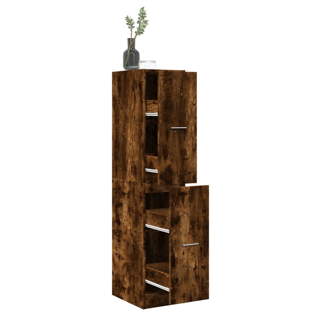 Armadietto da Farmacia Rovere Fumo 30x41x144,5 cm in Truciolato | homemem39