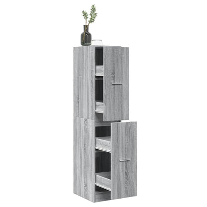 Armadietto da Farmacia Grigio Sonoma 30x41x144,5 cm Truciolato | homemem39