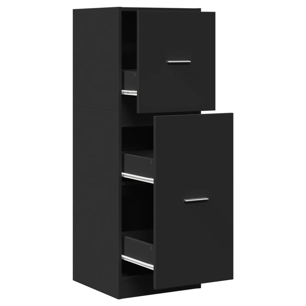 Armadietto da Farmacia Nero 40x41x118 cm in Truciolato | homemem39