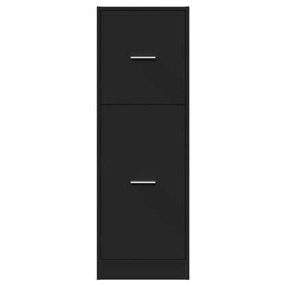 Armadietto da Farmacia Nero 40x41x118 cm in Truciolato | homemem39