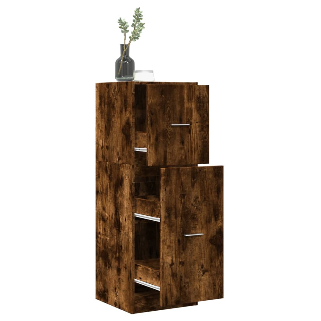Armadietto da Farmacia Rovere Fumo 40x41x118 cm in Truciolato | homemem39