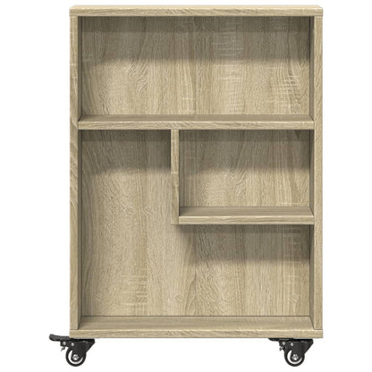 Carrello Stretto Rovere Sonoma 48x13x68 cm in Truciolato - homemem39