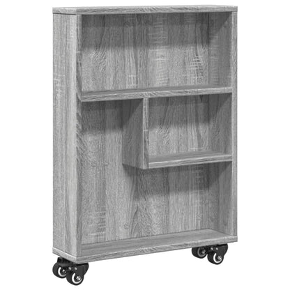 Carrello Stretto Grigio Sonoma 48x13x68 cm in Truciolato | homemem39