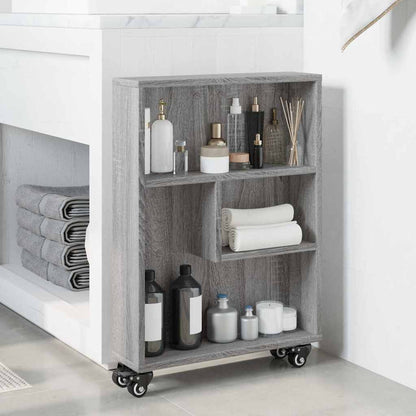 Carrello Stretto Grigio Sonoma 48x13x68 cm in Truciolato | homemem39