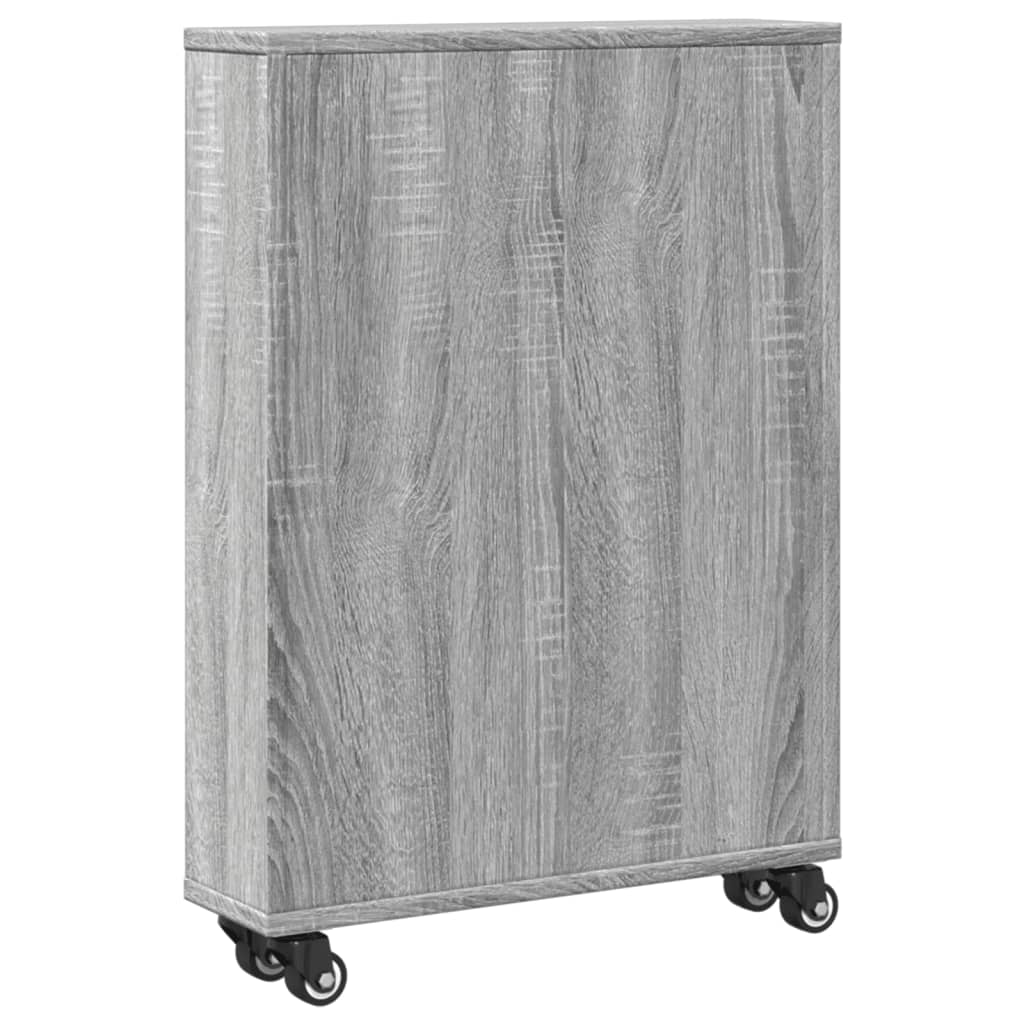 Carrello Stretto Grigio Sonoma 48x13x68 cm in Truciolato | homemem39