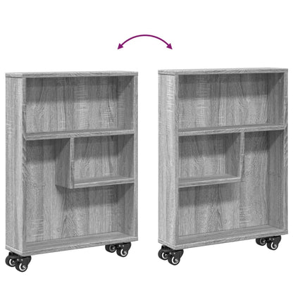 Carrello Stretto Grigio Sonoma 48x13x68 cm in Truciolato | homemem39