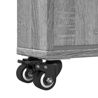 Carrello Stretto Grigio Sonoma 48x13x68 cm in Truciolato | homemem39
