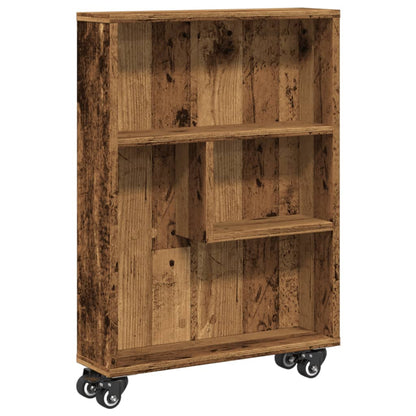 Carrello Stretto Legno Vecchio 48x13x68 cm in Truciolato - homemem39