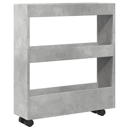Carrello Stretto a 3 Livelli Grigio Cemento in Truciolato - homemem39