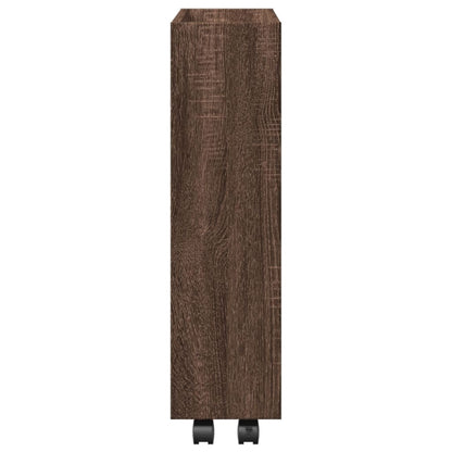 Carrello Stretto a 3 Livelli Rovere Marrone in Truciolato - homemem39
