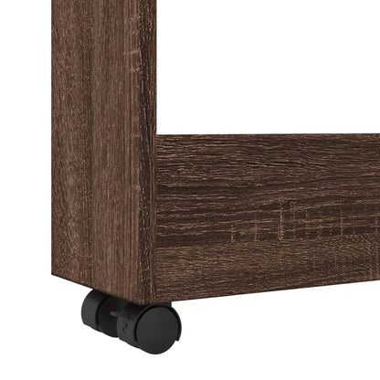 Carrello Stretto a 3 Livelli Rovere Marrone in Truciolato - homemem39