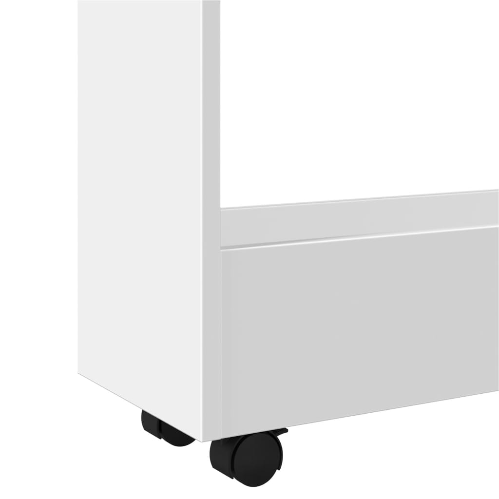 Carrello Portaoggetti Stretto a 3 Livelli in Truciolato - homemem39