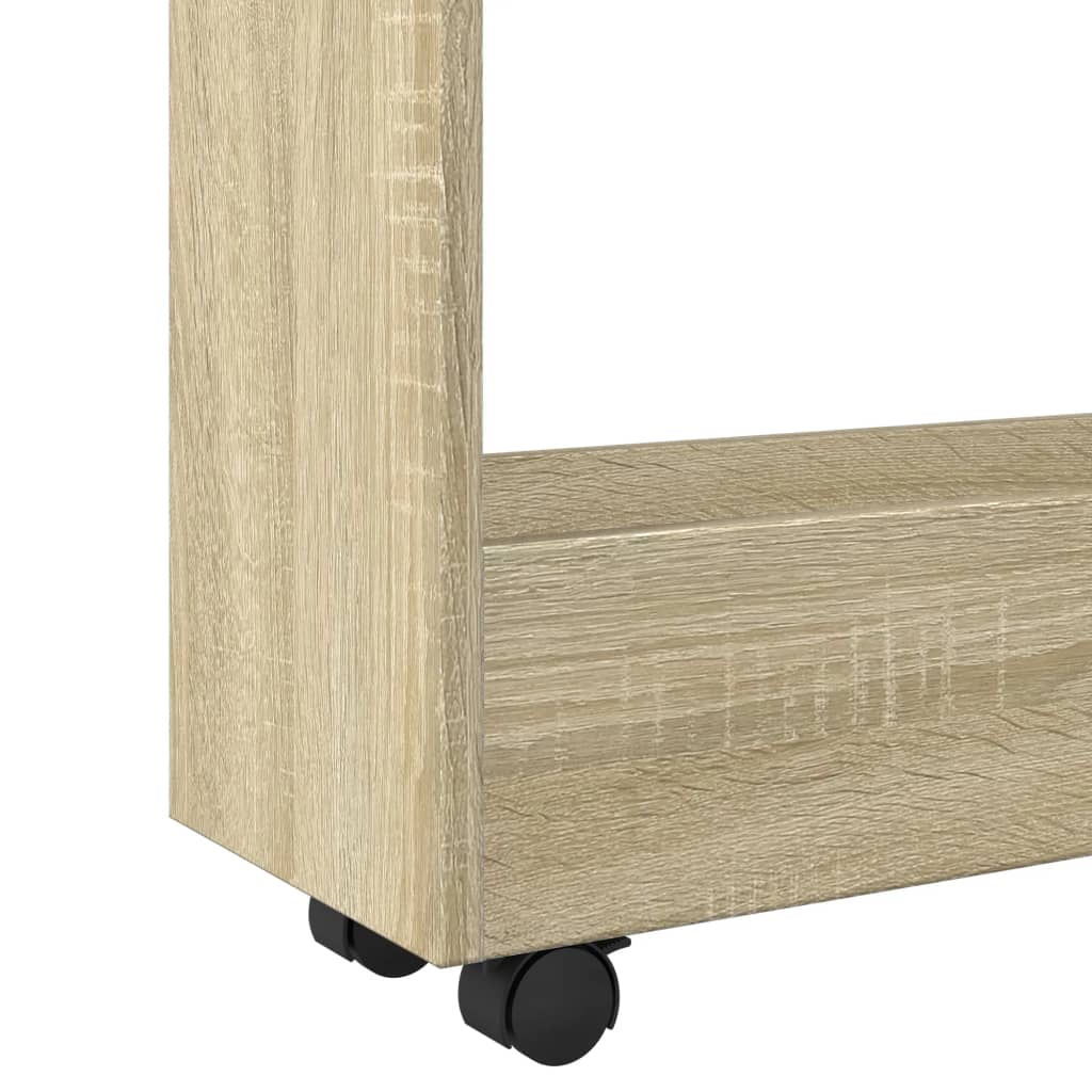 Carrello Stretto a 3 Livelli Rovere Sonoma in Truciolato - homemem39