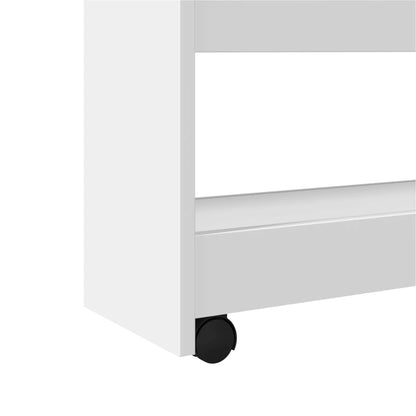 Carrello Portaoggetti Stretto a 4 Livelli in Truciolato - homemem39