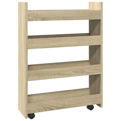 Carrello Stretto a 4 Livelli Rovere Sonoma in Truciolato - homemem39