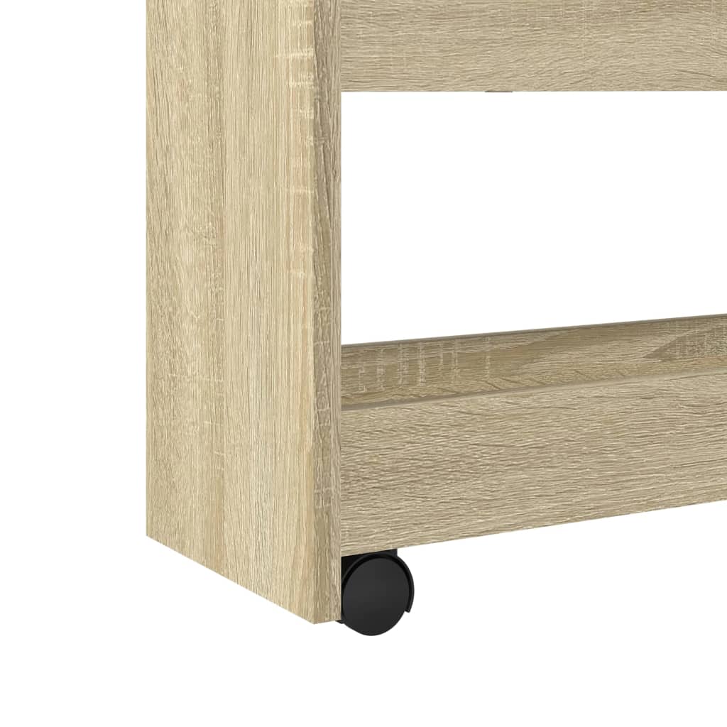 Carrello Stretto a 4 Livelli Rovere Sonoma in Truciolato - homemem39