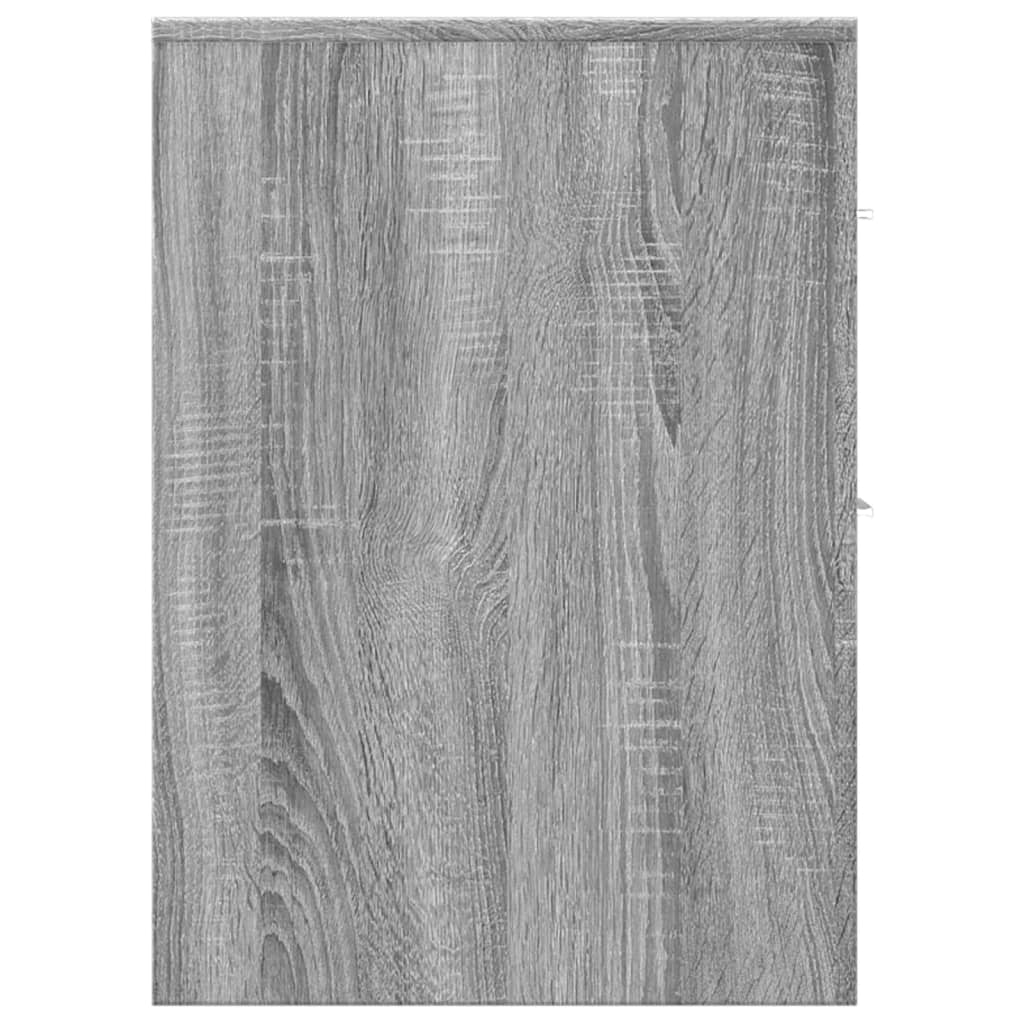 Armadietto da Bagno Stretto con Ruote Grigio Sonoma Truciolato | homemem39