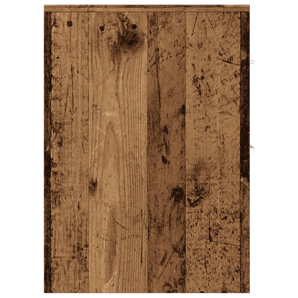Armadietto da Bagno Stretto con Ruote Rovere Antico Truciolato | homemem39