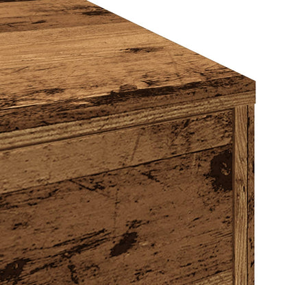 Armadietto da Bagno Stretto con Ruote Rovere Antico Truciolato | homemem39