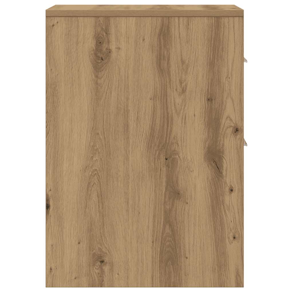 Mobile da Bagno Stretto con Ruote Rovere Artigianale Truciolato | homemem39