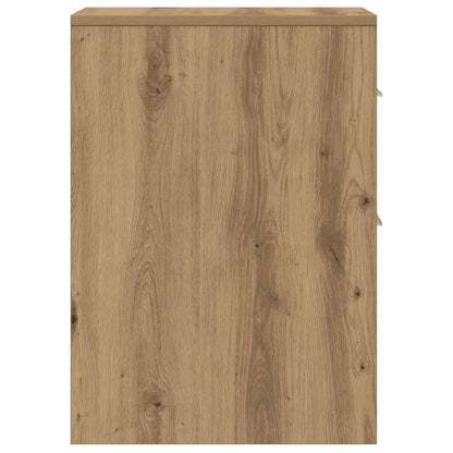Mobile da Bagno Stretto con Ruote Rovere Artigianale Truciolato | homemem39