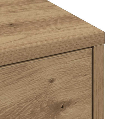 Mobile da Bagno Stretto con Ruote Rovere Artigianale Truciolato | homemem39