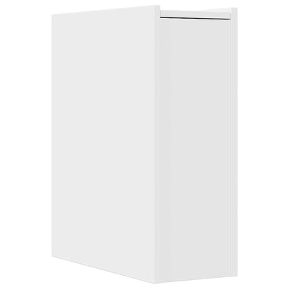 Armadietto da Bagno Stretto con Ruote Bianco in Truciolato | homemem39