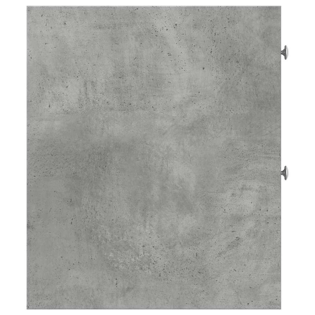 Armadietto da Bagno Stretto con Ruote Grigio Cemento Truciolato | homemem39