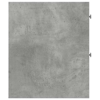Armadietto da Bagno Stretto con Ruote Grigio Cemento Truciolato | homemem39