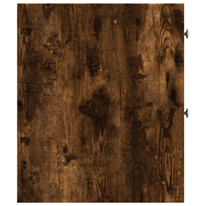 Armadietto da Bagno Stretto con Ruote Rovere Fumo in Truciolato | homemem39