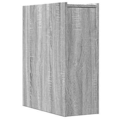 Armadietto da Bagno Stretto con Ruote Grigio Sonoma Truciolato | homemem39