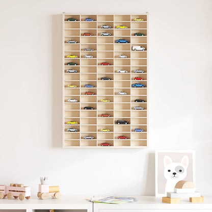 Vetrina da collezione in legno con 90 scomparti 50,5x4,5x79 cm | homemem39