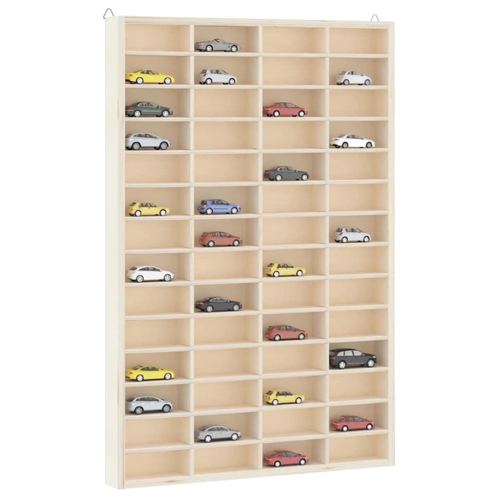 Vetrina da collezione in legno con 56 scomparti 40x4,5x60cm | homemem39