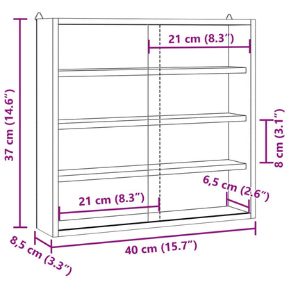 Teca da Collezione in Legno con Porte 40x8,5x37 cm | homemem39