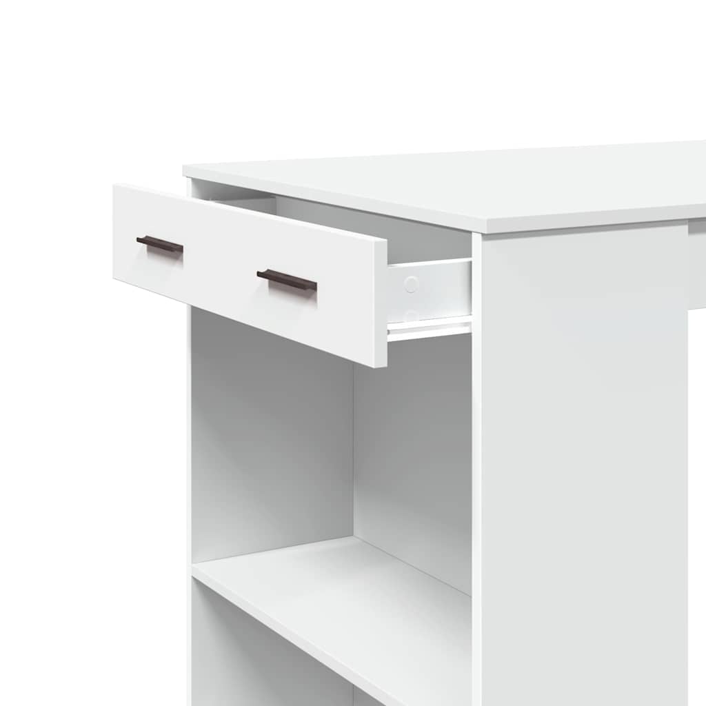 Tavolo da Bar Bianco 102x70x103,5 cm in Truciolato | homemem39