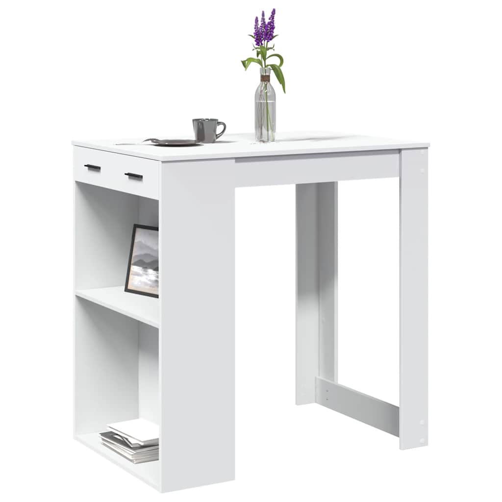 Tavolo da Bar Bianco 102x70x103,5 cm in Truciolato | homemem39